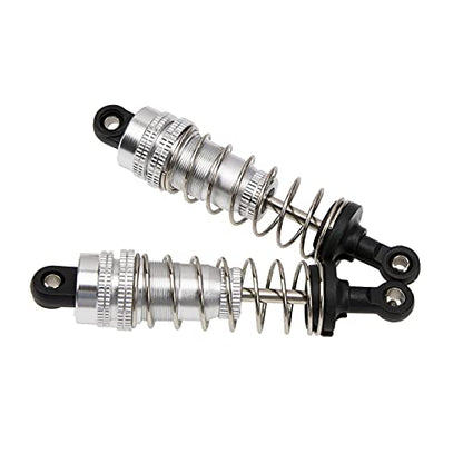 2Pcs Vgoohobby Aluminum Alloy Shock Absorber Damper Suspension Upgrade Parts Compatible with WLtoys 144001 1/14 RC Car Buggy (Silver) - color: Silver
