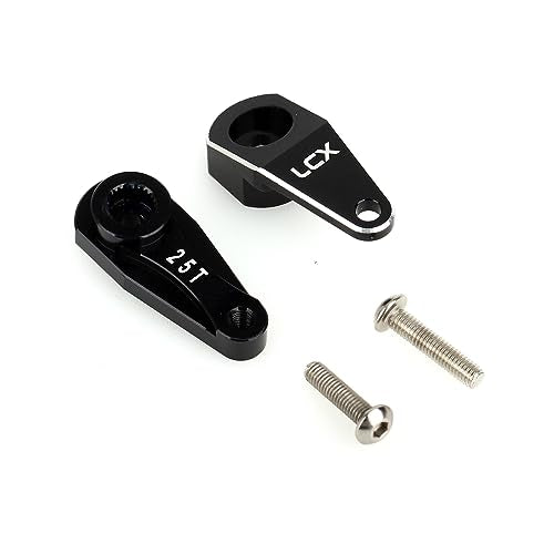 LCX Racing 1/10th RC Crawler Car CNC Machined Aluminum Alloy 25T Servo Horn Servo Arm for RC Car Axial RBX10 RYFT AXI03009 AXI03005, Upgrades Parts Accessories (25T) - size: 25T
