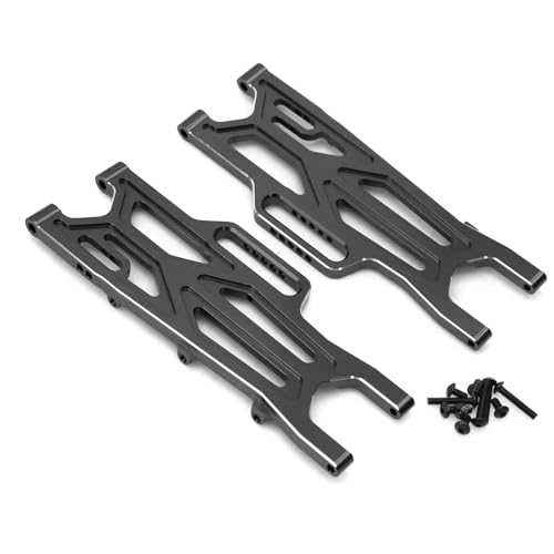 Aluminum Rear Lower Suspension Arms Set Compatible for Arrma 1/10 Kraton/Outcast 4x4 4S V2 BLX RC Truck Upgrade Parts L/R Suspension Arms Swing Arm Replacement ARA330711 - color: black, size: Rear Lower