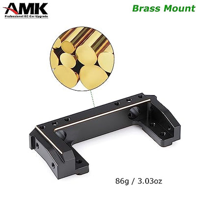 Brass SCX10 II Front Bumper Mounts 86g Servo Mount for 1/10 RC Crawler Redcat Gen 7 Axial SCX10 Upgrades Metal LCG Chassis