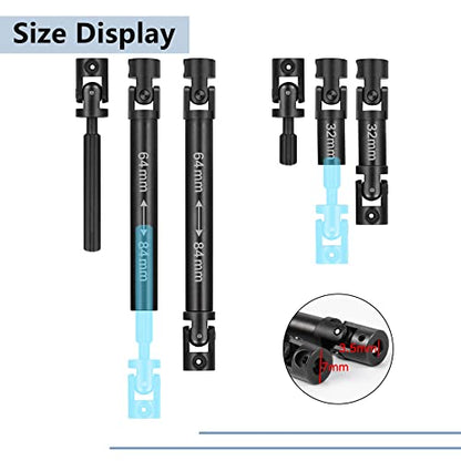 MORLORDY RC Metal Steel Drive Shafts Driveshafts 64+32mm for 1/24 RC Crawler Car SCX24 Upgrades AXI90081 Deadbolt Accessories