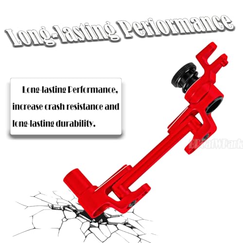 Aluminum Tie Rod & Servo Horn Upgrades Part for 1/10 WideMaxx/X-Maxx,RC Fixed Link Steering Servo Arm,RC Truck Mode #89086-4,#89076-4,Red - color: Red - (Tie Rod & Servo)