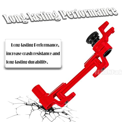 Aluminum Tie Rod & Servo Horn Upgrades Part for 1/10 WideMaxx/X-Maxx,RC Fixed Link Steering Servo Arm,RC Truck Mode #89086-4,#89076-4,Red - color: Red - (Tie Rod & Servo)