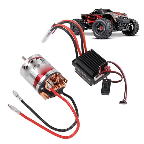 aqxreight 540 Brushed Motor Proof Stainless Steel Box/Cover 3 Slot High Torsion Motor and ESC for Axial SCX10 AXI03007 10 RC Car 22T Allowing for and Mot 540 Brushed MotorRC Crawler Motor3 Slot (12T)