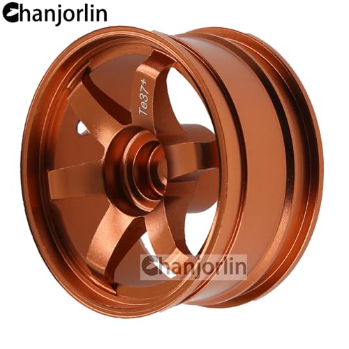 1/10 RC On Road Drift Wheels Rims Hex 12mm Alloy Aluminum Rally Racing Hubs for 1:10 Scale Touring Street Car Tires Tyres Tamiya TT01 TT02 A959 PTG2 HPI KYOSHO HSP XV02 XV01 4PCS (Gold) - color: Gold