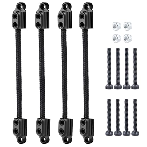 SWX RC Shock Absorber Straps 1/18 Scale Front/Rear Suspension Travel Limit Straps for Losi 1/18 Mini LMT Monster Truck Upgrade Accessories (Black) | Shock Straps, Suspension Limit, Losi Mini LMT, 1/18 Scale, Red
