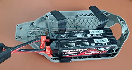 Aluminium Alloy Extend 4S 3S 2S Battery Holder Tray Plate for Traxxas Rustler 4wd VXL 4X4 (V2 Long Chassis)