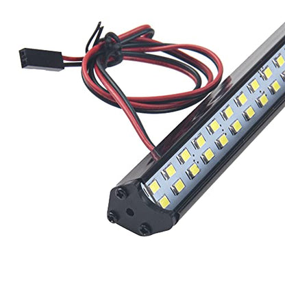 16LEDs RC Crawler Car LED Light Bar Roof Lamp Simulation Spotlight Kit 5-8.4V & 5.9" Metal RC Car Roof Light Bar Double Row 40 LED Light Lamp