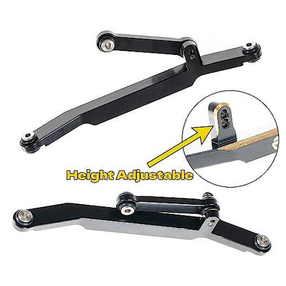 RC Steering Links for SCX24 AX24, Brass High-Tightening Rod Tie Link for 1/24 RC Crawler Axial SCX24 AX24 Bronco Deadbolt JLU B-17 Gladiator C10, RC Crawler Car Upgrade Parts, Black Coating - size: 1 Sets