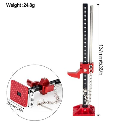 1/10 Scale rc Accessories RC Metal Slideable Jack Tool Mini Lifting Jack Compatible with Axial SCX10 Traxxas TRX4 Tamiya CC01 RC4WD D90 D110 Upgrade Parts