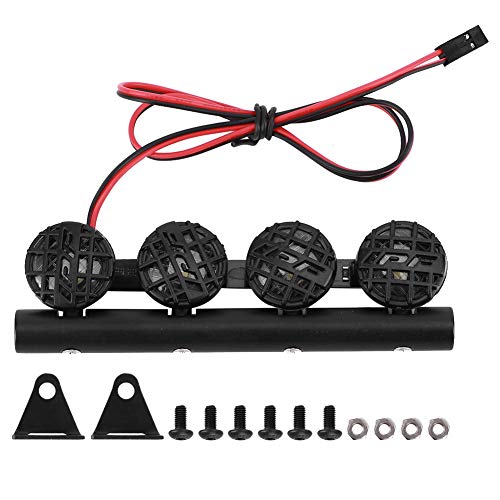 VGEBY RC Roof Light, RC LED Light Bar Kit LED Roof Lamp DIY RC Car Light Rack Lamp Spotlight Accessory Fit for /SCX10 1/10 RC Car Crawler(4LED) Rc Light Bar