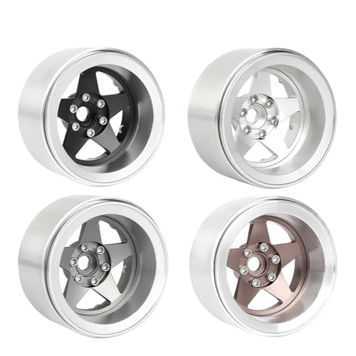 Aluminum 2.2" Beadlock Wheel Offset -10mm Metal Rims for SCX10 RR10 TRX4 VS4-10 Gen8 1/10 RC Crawler Car Upgrade Parts (5-Spoke, Bronze) - color: 5-spoke, Bronze