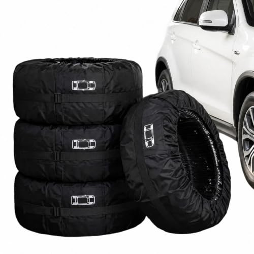 Tire Cover 4pcs for Lexus RC/LC/SC Coupe 1991-2025 Spare Tire Protector Water Dust UV Resistant All-Weather Wheel Storage Bag with Handle