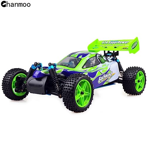 1/10 RC Off Road Tires and Wheels Rims 12mm Hex Set Front and Rear 87mm Rubber Buggy Tyres Foam Inserts for 1:10 Off-Road Car HSP Kyosho HPI Tamiya HSP 94107 94166 94106 94155 4PCS (Green) - color: Green