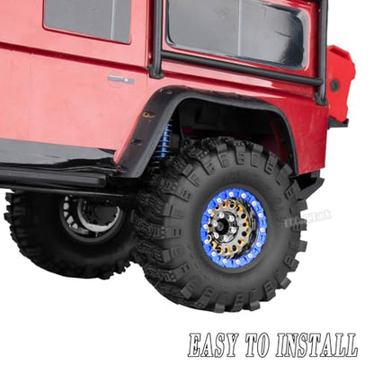 1.9 Brass Wheel Tires for 1/10 SCX10 SCX10 II 90046 SCX10 III AXI03007 SCX10 Pro TRX4 TRX6 Gen7/8 D90 VS4-10 MST CFX RC Crawler Car,1.9 Brass&Aluminum RC Off Road Wheel and Tires,BlackGold - color: Blackgold - (4pcs Wheel Tires)