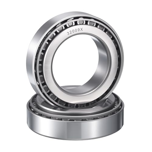2 Pack 32009 Tapered Roller Bearing Cone and Cup Set | 45mm Bore 75mm OD 20mm Cup Width, Chrome Steel Taper Bearings Set, ABEC-3 - size: 32009