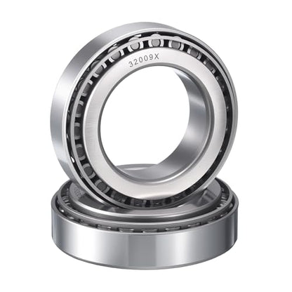2 Pack 32009 Tapered Roller Bearing Cone and Cup Set | 45mm Bore 75mm OD 20mm Cup Width, Chrome Steel Taper Bearings Set, ABEC-3 - size: 32009