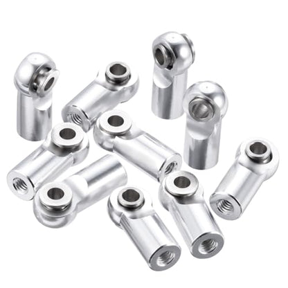 10pcs Metal Tie Rod End Balls M2.5 Ball Joint Head for RC Crawler Car Upgrade Parts (Silver) - color: Silver