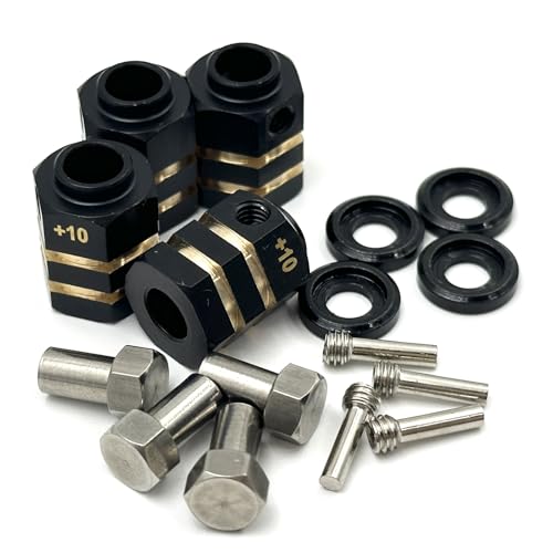 12mm Wheel Hex Hub Extension Adapters for TRX4 TRX6 RC Crawlers, CNC Machined Brass Wheel Spacers (15mm) - style: 15mm