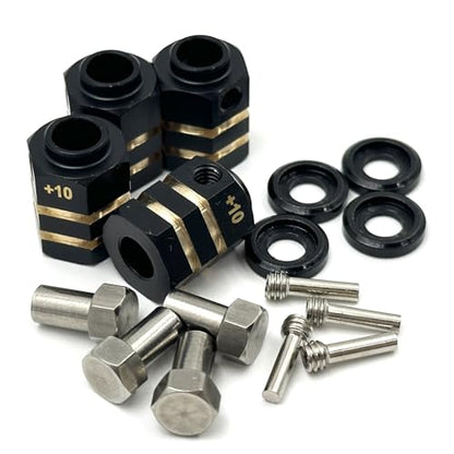12mm Wheel Hex Hub Extension Adapters for TRX4 TRX6 RC Crawlers, CNC Machined Brass Wheel Spacers (15mm) - style: 15mm