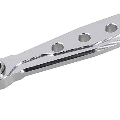 Mxfans Silver Aluminum SCX0007 SCX0010 Front & Rear Suspension Link Rod Linkage for AXIAL SCX10 Electric 4WD RC1:10 Car Set of 2