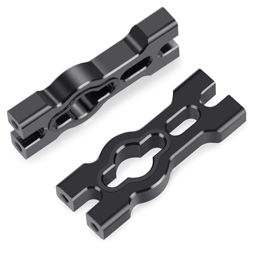 Aluminum Alloy RC Crossbar Body Mounts Compatible with LOSI 1/18 Mini LMT Monster Truck Absorber Upgrade Parts (Black)