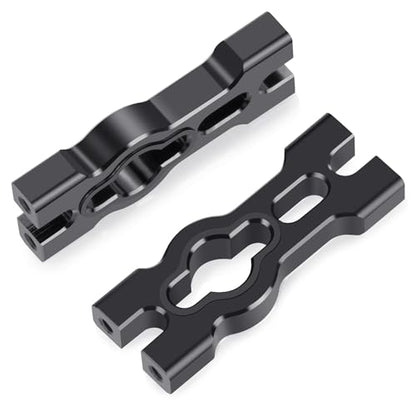 Aluminum Alloy RC Crossbar Body Mounts Compatible with LOSI 1/18 Mini LMT Monster Truck Absorber Upgrade Parts (Black)