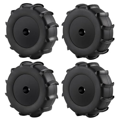 4PCS Off Road Snow Sand Rubber Tires Wheels for All 1/10 Scale RC Trucks (Black) - color: Black