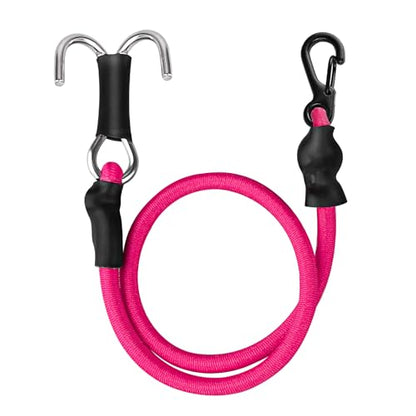 RC Crawler Elastic Trailer Rope Kinetic Winch Strap with Hooks for 1/18 TRX4M TRX4MT 1/24 SCX24 FCX24 AX24 RC Crawler Accessories(Rose Red) - color: Rose Red