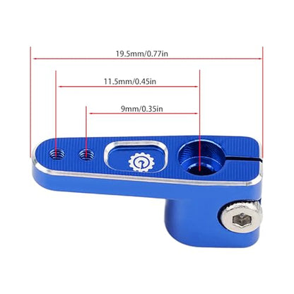 2PCS 15T SCX24 Servo Horn for EMAX ES08MA Suitable for Axial SCX24 AX24 90081 Etc 1/24 RC Crawler Car Upgrades (Blue) - color: Blue