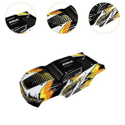 RC Body Shell 1/16 RC Car Body Shell Cover Upgrade Part RC Car Replace Parts Painted Body Shell DIY Accessory Lightweight Suitable for 16101 16102, Yellow - color: Yellow