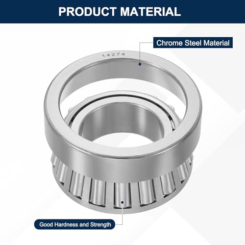 uxcell 14137/274 Tapered Roller Bearing Cone and Cup Set, 1.36" Bore x 2.72" OD x 0.79" Thick, Chrome Steel Taper Bearing Set, ABEC-3 - size: 14137/274