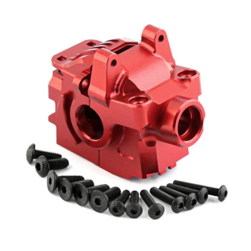 kingsea Aluminum Front Differential Gear Case Differential housing Compatible with Traxxas 1/10 Rustler Hoss Slash Stampede 4x4 XO-1 6880 RC Car, Red - color: Red
