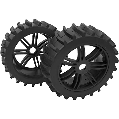 1/8 RC Off Road Buggy Snow Sand Paddle Tires Wheels 17mm Hex Hub Plastic Wheel Rims w/Foam Compatible with HSP HPI Baja Redcat Arrma Typhon 6S Losi Traxxas 1/8 Scale,7-Spoke