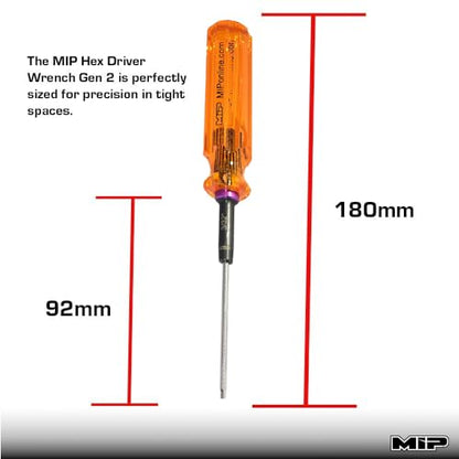 MIP 9204 Ball End Standard Hex Screwdriver RC Tools Kit 3/32" – Precision Hexagon Screwdriver for RC Cars, Quadcopter, Helicopter, and FPV Racing Drone Models - size: 3/32" - Ball End