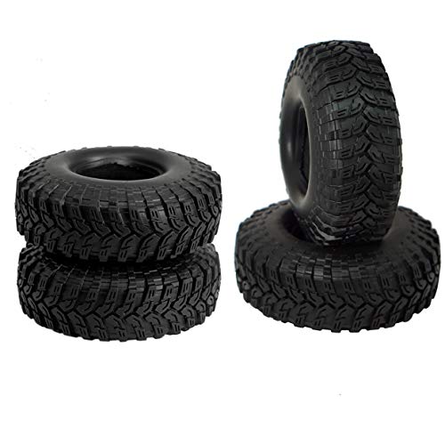 4Pack Vgoohobby Super Larger 4.48" Outer Diameter RC Crawler Tires,1.9" Tires with Foam Inserts Compatible with Axial SCX10 90047 D90 D110 Tamiya CC01 Traxxas TRX-4 1/10 RC Crawler Truck