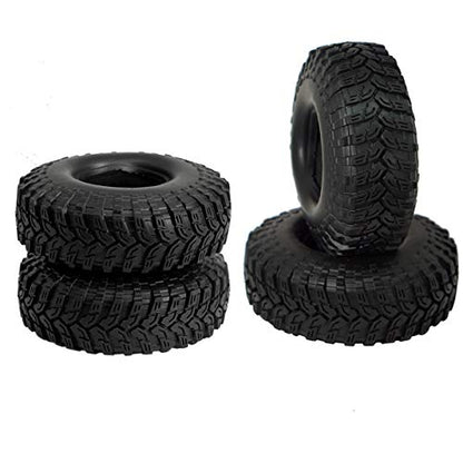 4Pack Vgoohobby Super Larger 4.48" Outer Diameter RC Crawler Tires,1.9" Tires with Foam Inserts Compatible with Axial SCX10 90047 D90 D110 Tamiya CC01 Traxxas TRX-4 1/10 RC Crawler Truck