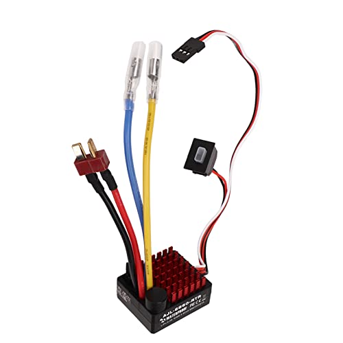 RC Car Brushed ESC 3 Modes 60A Black Red Voltage 6860 RTR Electronic Speed Controller for 1/10 Boat for 1/10 Tanks