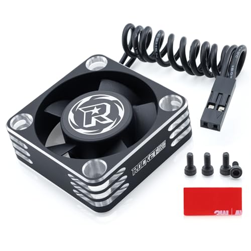 30mm RC Motor Fan 28000RPM ESC Cooling Fan for RC Car 1/8 1/10 1/12 Scale 540 550 Brushless Motor (Black Silver) - style: 30mm Black Silver