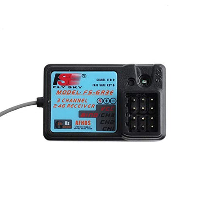 Flysky 2PCS FS-GR3E Receiver, Waterproof 3 Channel 2.4G Frequency DC 5V Receiver for FS-GT2 FS-GT2B FS-GT3B FS-GT3C FZ-IT4S RC Car Boat Transmitter Geekstory