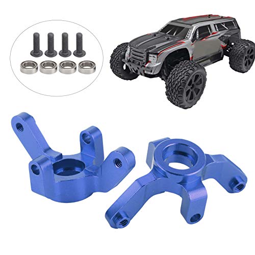 Steering Arm Hub Carrier for REDCAT 1/10 XTE RC Car, Aluminum Alloy Bearing Carrier Steering Knuckle Hub Mount, Durable RC Axle Carrier with Screws and Bearings, Replac (Dark Blue) - color: Dark Blue