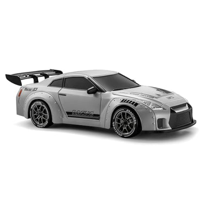 RC Drift Car, 1:24 Remote Control Car for Kids, 20KM/H 4WD High Speed RC Cars with LED Lights, Two Batteries, Extra Drifting Tires, Vehicle for Adults Boys Girls - color: S815 Light Gray