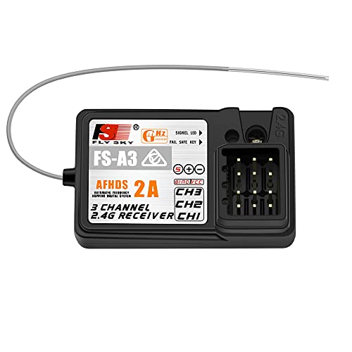 Flysky FS-A3 3CH Receiver 2.4G AFHDS 2A for FS-GT5 GT2E GT2F GT2G iT3B iT3C - size: 1 Pc