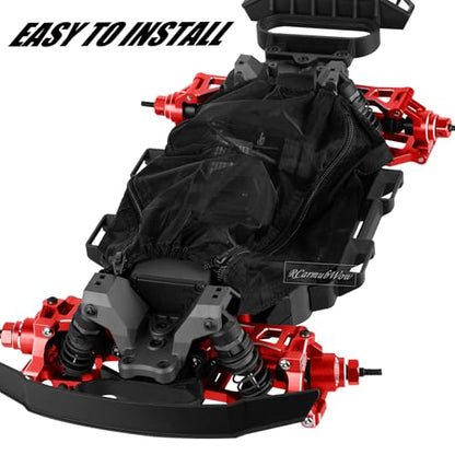 RC Upgrade Parts for Mini Slash 4X4,Mini Rally VXL Ford RS200(#108164-1#108046-1),RC Suspension Arms,C-Hubs Caster Blocks,Front Steering Block Knuckles,Rear Stub Axle Carriers,Red - color: Red(1set)