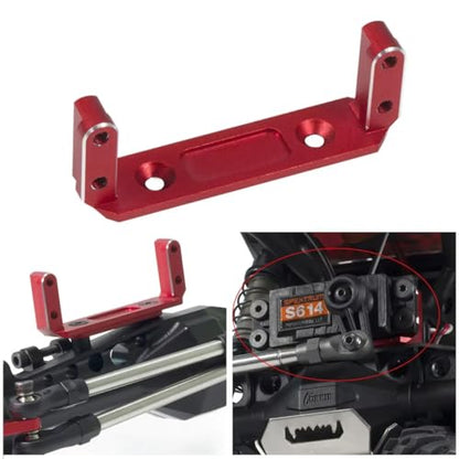 Aluminum Alloy Servo Mount for Axial Capra 1/10 RC Crawler UTB10 Vanquish F9 SCX10 III Portal Axle SOA 4WD Cheater Rigs Upgrade (Black) - color: Black