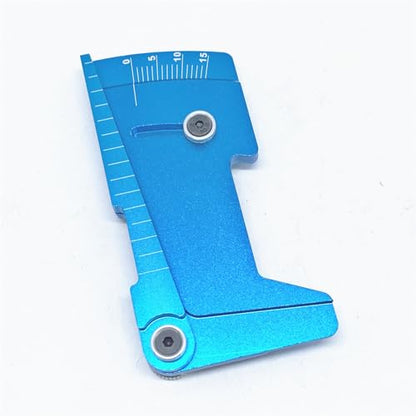 KingVal Metal Adjustable Ruler 15 Degrees RC Car Wheel Tire Camber Gauge Height Measuring Tool Compatible with 1/10 RC Car (Blue) - color: Blue