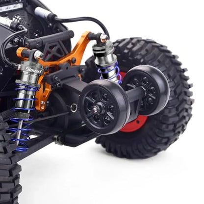 105mm Aluminum Threaded RC Car Shocks Set for 1/10 Crawler (Titanium) | 4PCS Front & Rear Shocks 105x93mm Adjustable Threaded RC Shock for Axial SCX10 90046, AXI231017,TRX-4,D90 1/10 RC Crawlers - color: Titanium