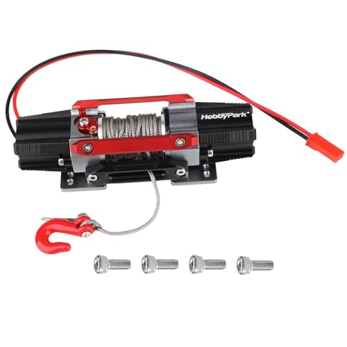 Hobbypark 1/10 RC Crawler Winch with Dual Motor Powerful for Axial SCX10 Traxxas TRX4 Redcat Gen 8 Gen7 RC4WD D90 RC Rock Climbing Car