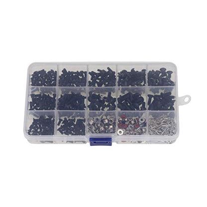500PCS Universal RC Car Screws Box Kit Screws Hardware Fasteners Assortment Set Compatible with Axial traxxas HSP SCX10 TRX4 Redcat HPI Arrma Losi 1/8 1/10 1/12 1/16 Scale RC Cars