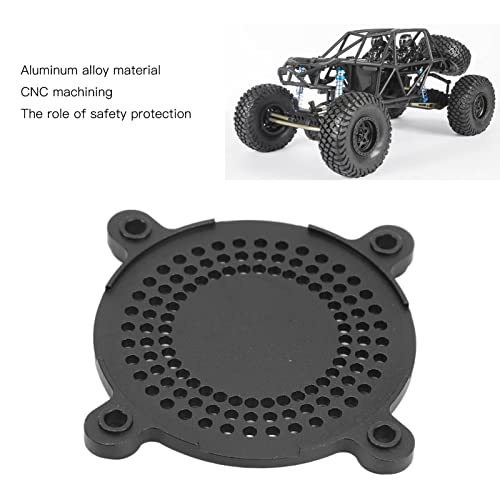 RC Fan Cover 50mm Aluminum Alloy CNC Machining ESC Cooling Fan Cover, Lightweight Protective Cover for RC Car ESC with Enhanced Heat Dissipation and Rugged Design (Black) - color: Black